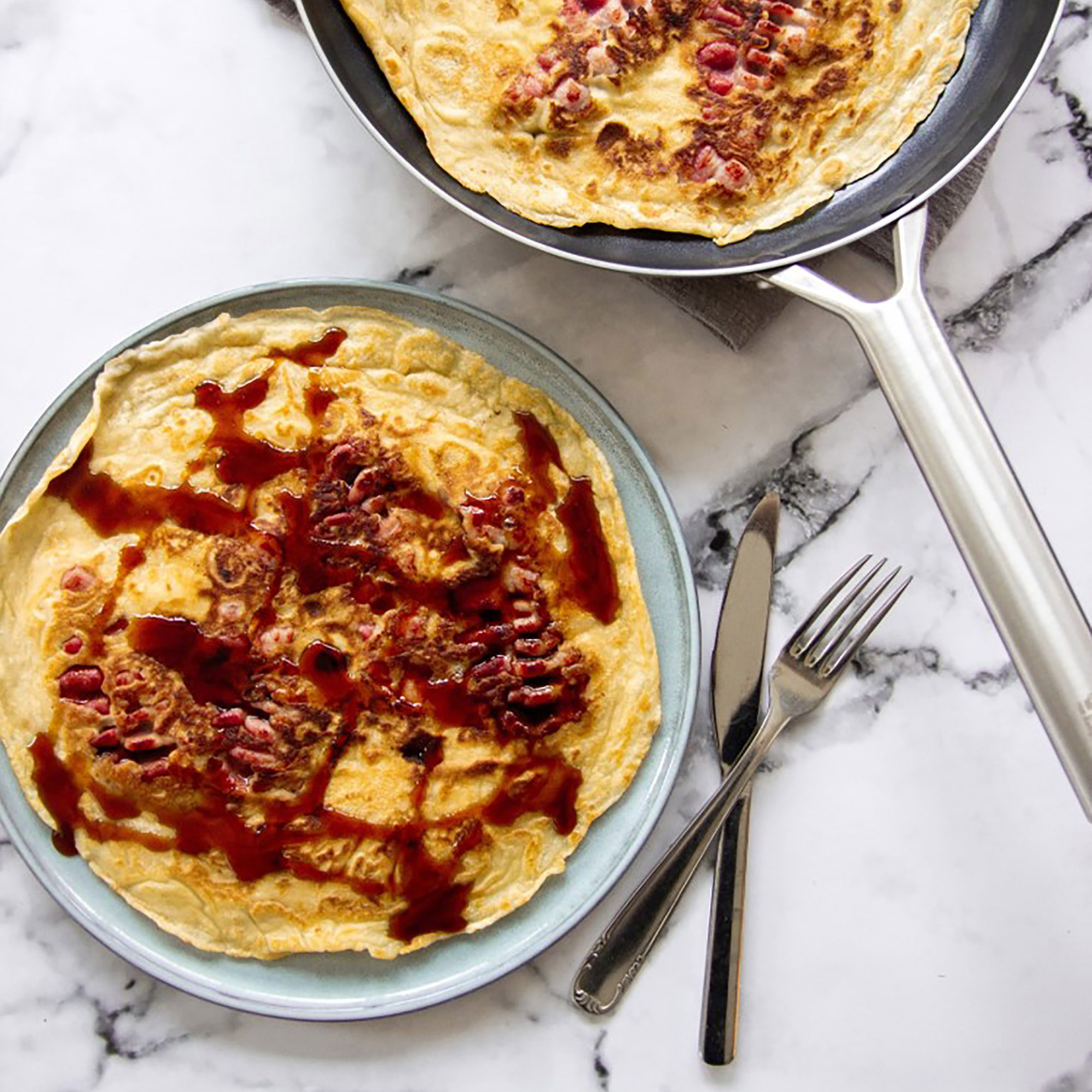 Savoury Bacon Pancakes